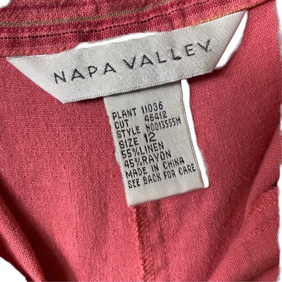 Napa Valley Linen Blend Pink High Rise Capri Pants‎ S 12 (2549) - Picture 5 of 8